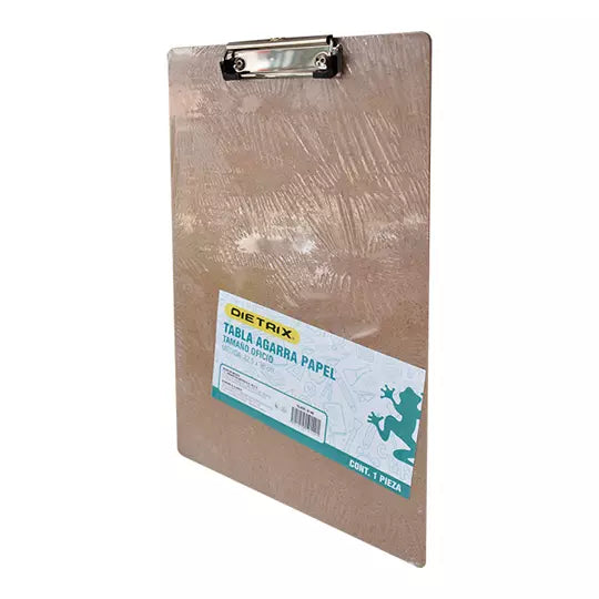 Tabla de madera Dietrix agarra papel oficio broche palanca metálica