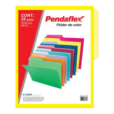 Folder 1/2 ceja PENDAFLEX broche de 8cm color amarillo tamaño carta