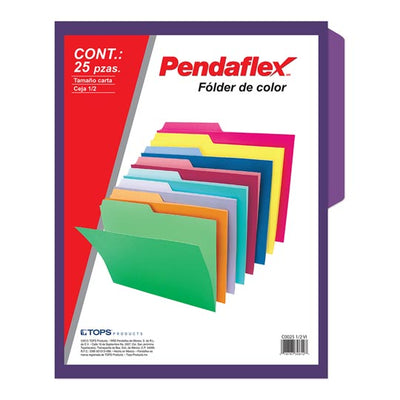 Folder PENDAFLEX broche de 8cm color violeta tamaño carta - caja con 25 piezas