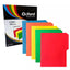 Folder de color Oxford carta colores surtidos ceja 1/2 caja con 100 pzas