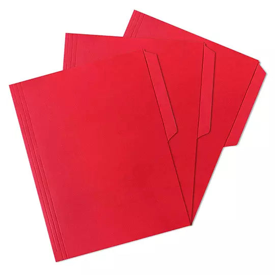 Folder de color Oxford carta color rojoceja 1/2 caja con 25 pzas