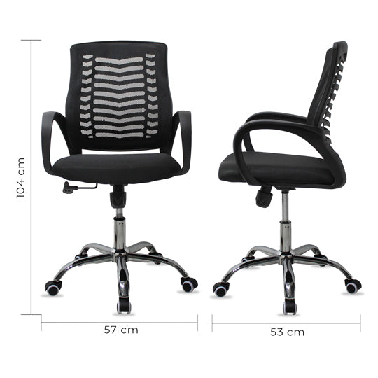 Silla ejecutiva MUNDO IN mod. 108 respaldo en malla y asiento en tela