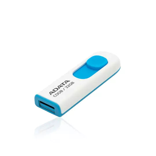 Memoria Flash Adata C008, 32gb, USB 2.0, Color Blanco/Azul