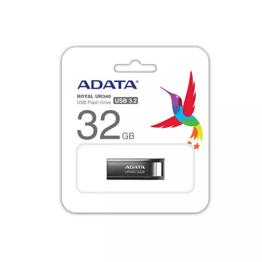 Memoria Flash Adata Ur340, 32GB, USB 3.2, Color Negro