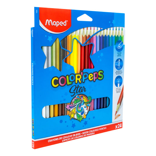 Lápices de color MAPED triangulares 24 piezas