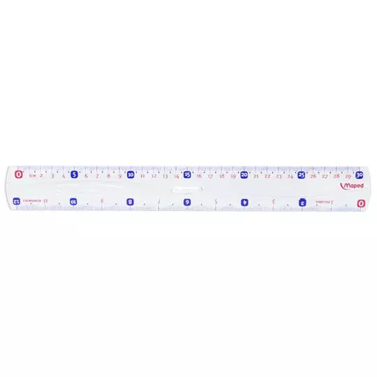 Regla básica 30 cm Maped material plástico transparente