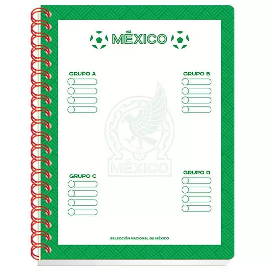 Cuaderno profesional SCRIBE Selección Mexicana cuadro chico (5 mm) c/ 100 hojas