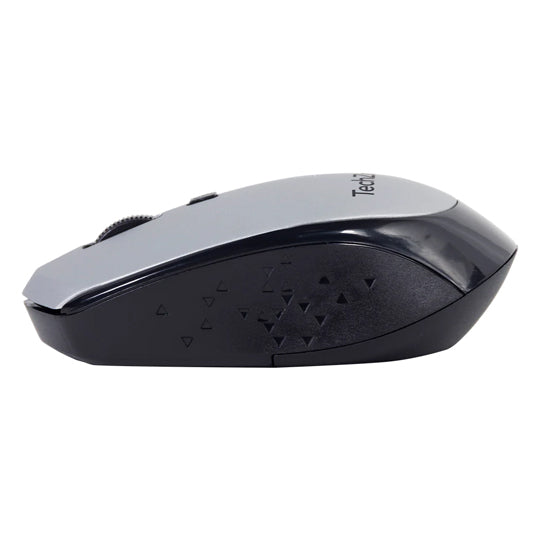 Mouse óptico TZ19MOU01-INAPL Techzone, Inalámbrico, Silver con acabado texturizado