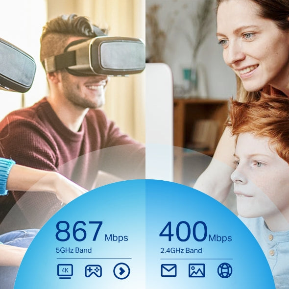 TP-Link Archer, T4U Plus IEEE 802.11ac, Banda dual Adaptador Wi-Fi para Computadora de escritorio/Portátil/Enrutador inalámbrico