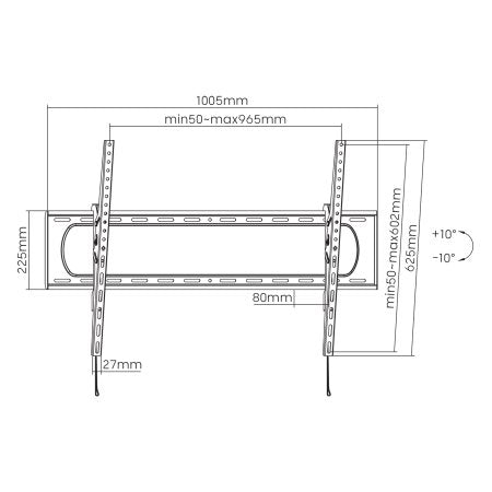 Soporte de montaje Manhattan para Soporte de Sobremesa color Negro