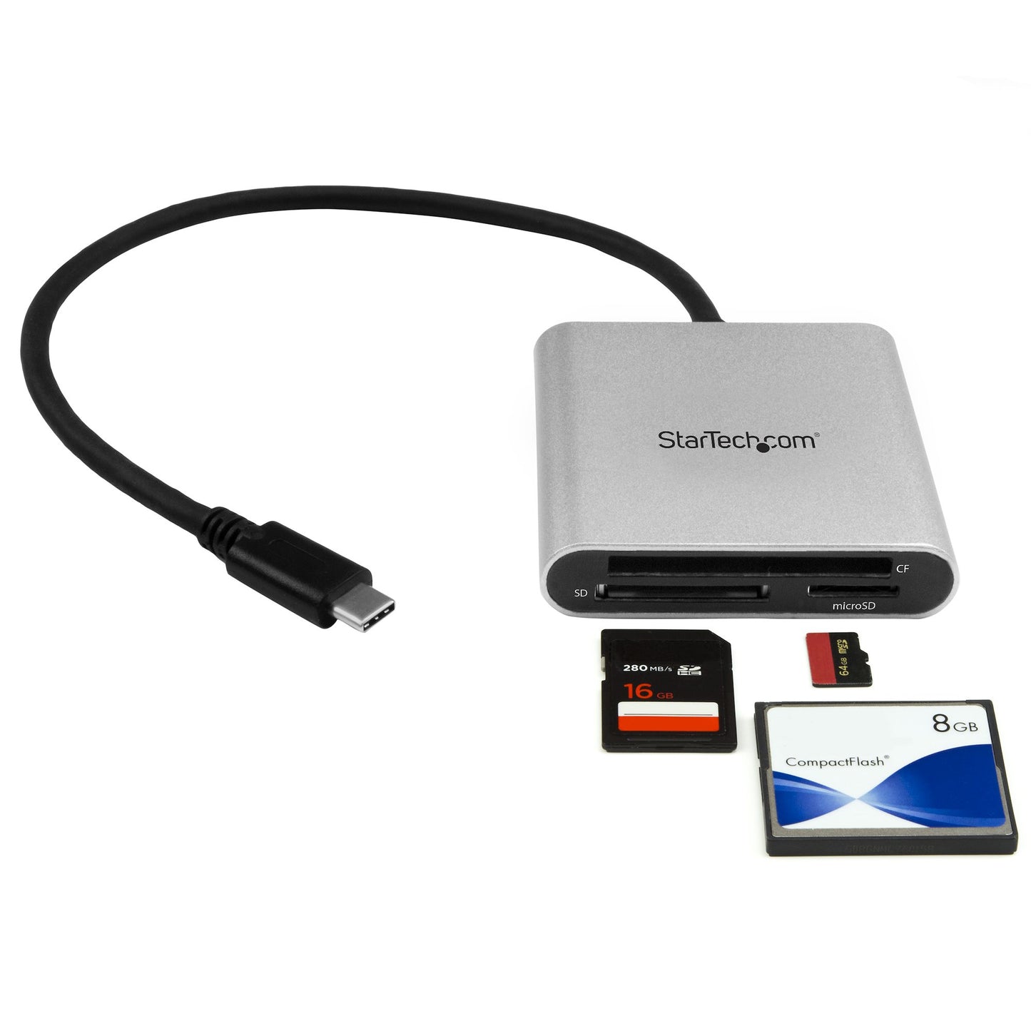 STARTECH CONSIG LECTOR GRABADOR USB-C DE EXT TARJETAS FLASH SD CF MICROSD