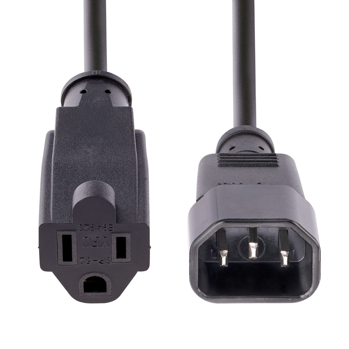 Cable de Poder StarTech.com 1415R-3F-POWER-CORD C14 Macho - NEMA 5-15R Hembra, 1 Metro, Negro