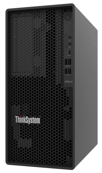 Servidor Lenovo ThinkSystem ST50 V2, Intel Xeon E-2324G 3.10, 16GB DDR4, 2TB HDD, 3.5", SATA III, Torre (4U) - no Sistema Operativo Instalado