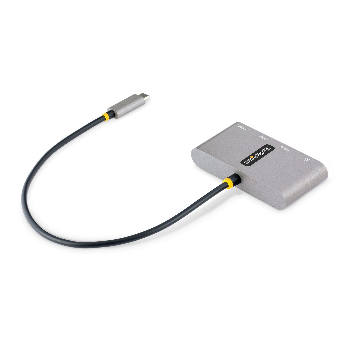 Hub Startech.com HB30C3A1GEA2, USB C 3.0, 3x USB A 3.0, 1x RJ-45, Gris