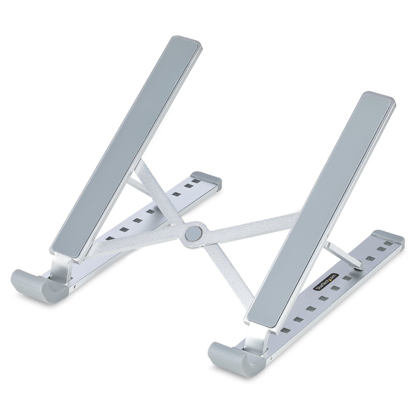 Soporte elevador plegable para laptop StarTech.com, Ergonómico, Giro inclinación, Hasta 15.6", Capacidad 9.98kg, Plata