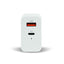 Cargador de Pared AU-350, 20W, 1x USB-A/1x USB-C, Blanco