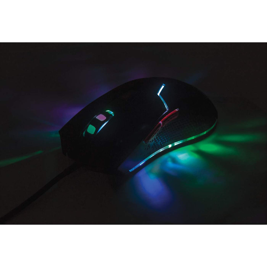 Mouse óptico gamer 176071 Manhattan, Alámbrico, USB-A, 2400DPI, Negro