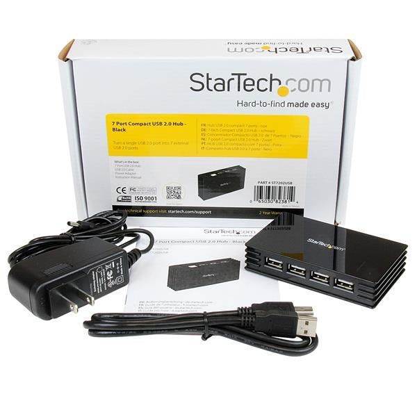 STARTECH CONSIG HUB CONCENTRADOR USB 2.0 PERP COMPACTO DE 7 PUERTOS USB HI SPEED