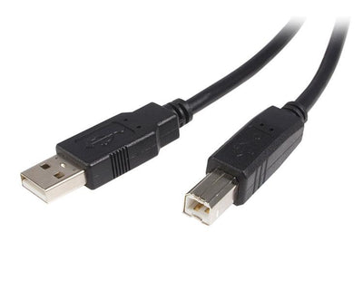Cable StarTech.com MDP2DPMM1M, Cable para Impresora USB A Macho - USB B Macho, 3 Metros, Negro