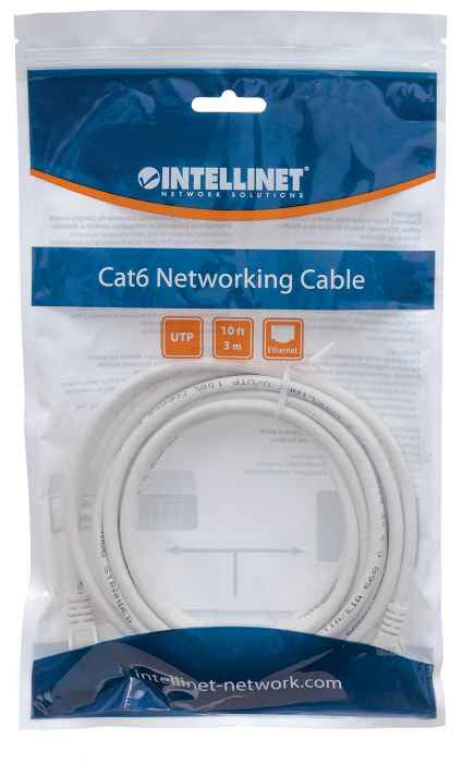 Cable de red patch MANHATTAN CAT6 CABL RJ45 2.0m, blanco