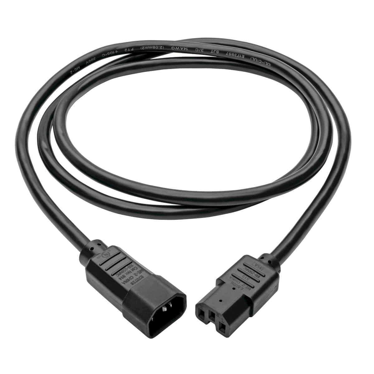 Cable de Poder C14 Tripp Lite P018-006, Coupler Macho - C15 Coupler Hembra, 1.8 Metros, Negro