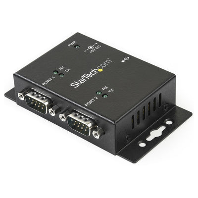 STARTECH CONSIG ADAPTADOR HUB USB A SERIAL DB9 PERP FTDI DE 2 PUERTOS DE PARED