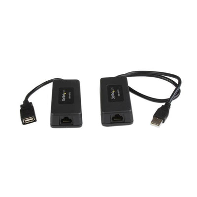 Extensor USB STARTECH  de 1 Puerto a través de Cable Cat5 / Cat6 Ethernet hasta 40 metros de alcance, color negro