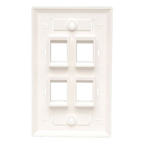 TRIPPLITE CONSIG. PLACA DE PARED CUADRUPLE MNT 4 PUERTOS RJ45 BLANCO .