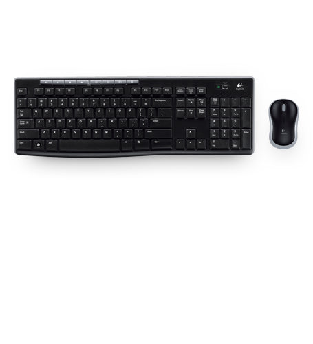 Teclado y ratón Wireless Combo MK270 Logitech, Inalámbrico, USB, Negro