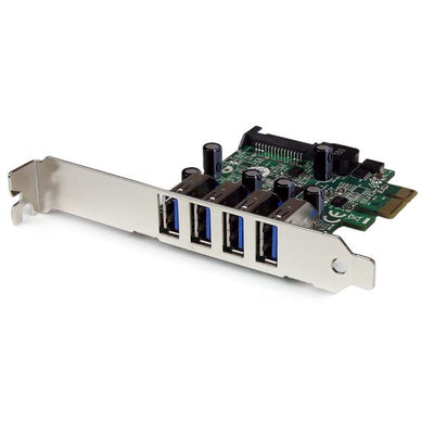 Tarjeta adaptador PCI express STARTECH  PCI-E USB 3.0 (5Gbps) con UASP de 4 Puertos - Alimentación SATA