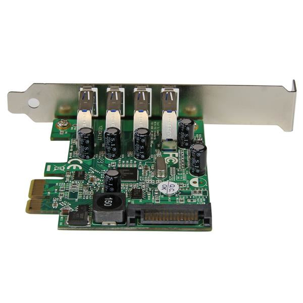 Tarjeta adaptador PCI express STARTECH  PCI-E USB 3.0 (5Gbps) con UASP de 4 Puertos - Alimentación SATA