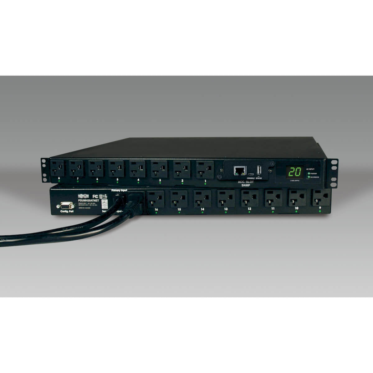 PDI Monofásico Controlable/Switch de Transferencia Automática Tripp Lite PDUMH20ATNET, 1.9kW 20A 120V, Instalación Horizontal 1U en Rack