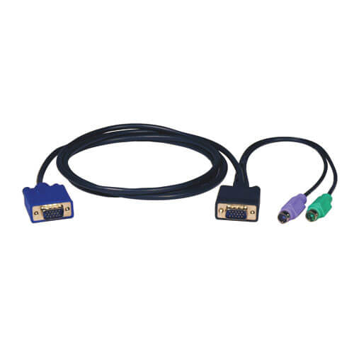 Cable Switch KVM Tripp Lite P750-010, VGA (D-Sub) - (x2) MiniDIN6 M, 3 Metros