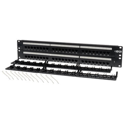 Panel de Conexión Tripp Lite N052-048, Cat5/5e, 48 Puertos RJ-45, 2U, Negro