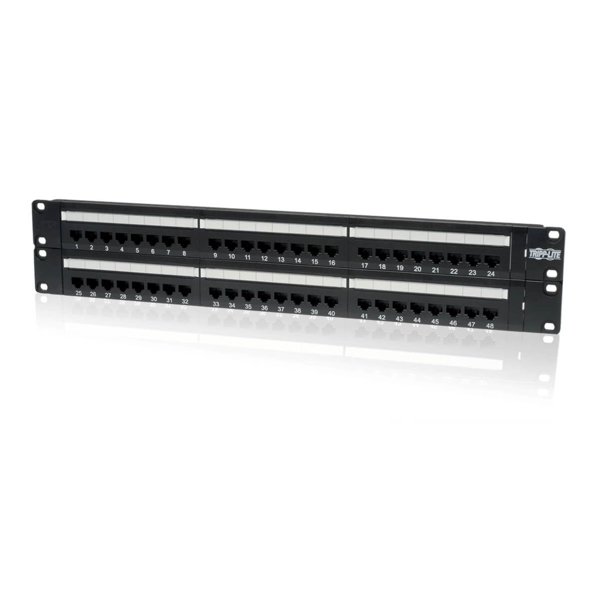 Panel de Conexión Tripp Lite N052-048, Cat5/5e, 48 Puertos RJ-45, 2U, Negro