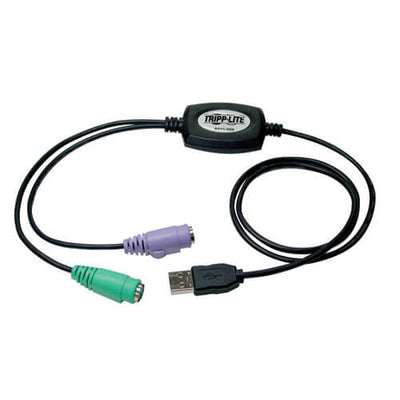 Cable Tripp Lite B015-000 USB A Macho - PS/2 Hembra, Negro
