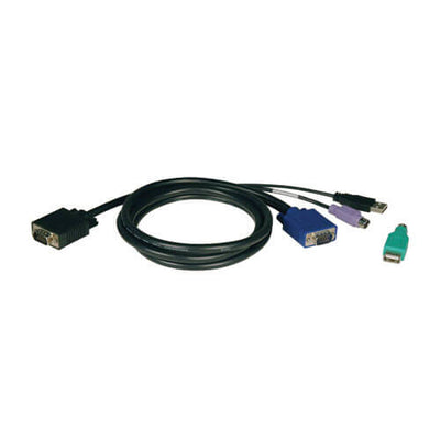 Kit Cable Switch KVM Tripp Lite P780-006, PS/2 & USB (2 en 1), 1.83 Metros, para B042