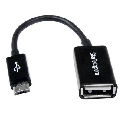 STARTECH CONSIG CABLE 12CM ADAPTADOR MICRO USB ADAP MACHO A USB A HEMBRA OTG .