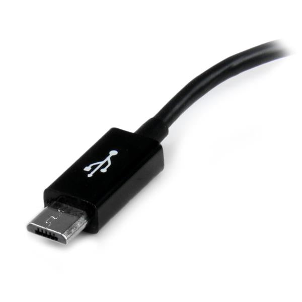 STARTECH CONSIG CABLE 12CM ADAPTADOR MICRO USB ADAP MACHO A USB A HEMBRA OTG .