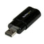 Tarjeta de Sonido Estéreo, USB Externa, Adaptador-Convertidor, Negro