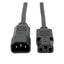 Cable Estándar de Extensión de Alimentación para Computadora Tripp Lite P004-002, C14 Coupler Macho - C13 Hembra Coupler, 61cm, Negro