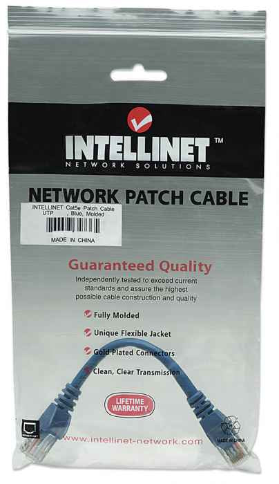 IC INTRACOM CABLE DE RED PATCH CAT5E CABL RJ45 0.50M AZUL