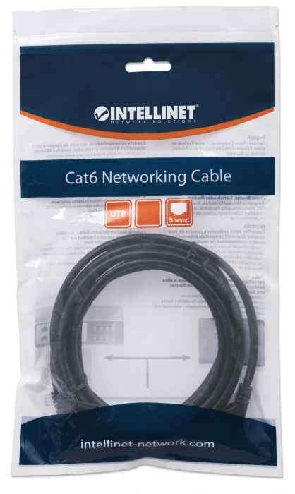 IC INTRACOM CABLE DE RED PATCH CAT6 CABL RJ45 2.0M NEGRO