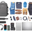 Mochila Rome Manhattan, Para laptop de 17.3", Con 3 estuches, Gris