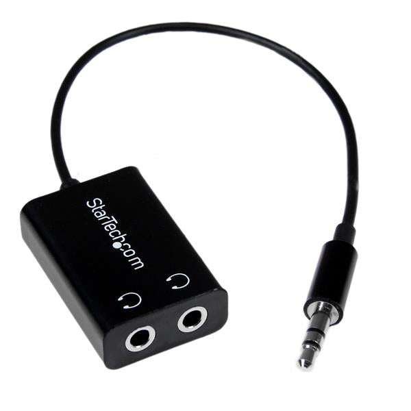 STARTECH CONSIG ADAPTADOR DIVISOR SPLITTER ADAP AUDIFONOS 2X MINI JACK 3.5MM .