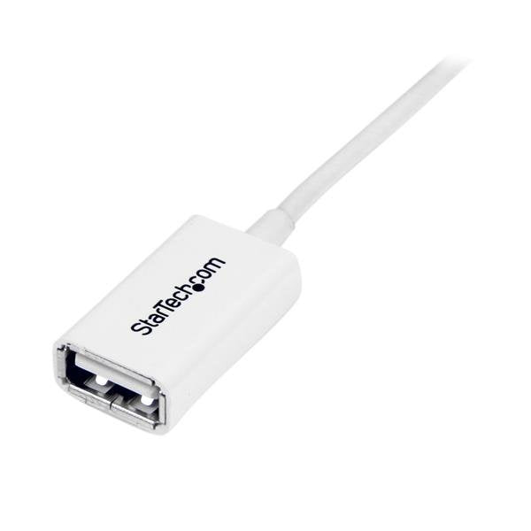 STARTECH CONSIG CABLE 2M EXTENSION ALARGADOR ADAP USB 2.0 MACHO A HEMBRA BLANCO .