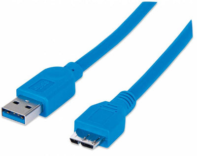 INTRACOM CABLE USB V3.0 A-MICRO B 1.0M CABL AZUL BL.