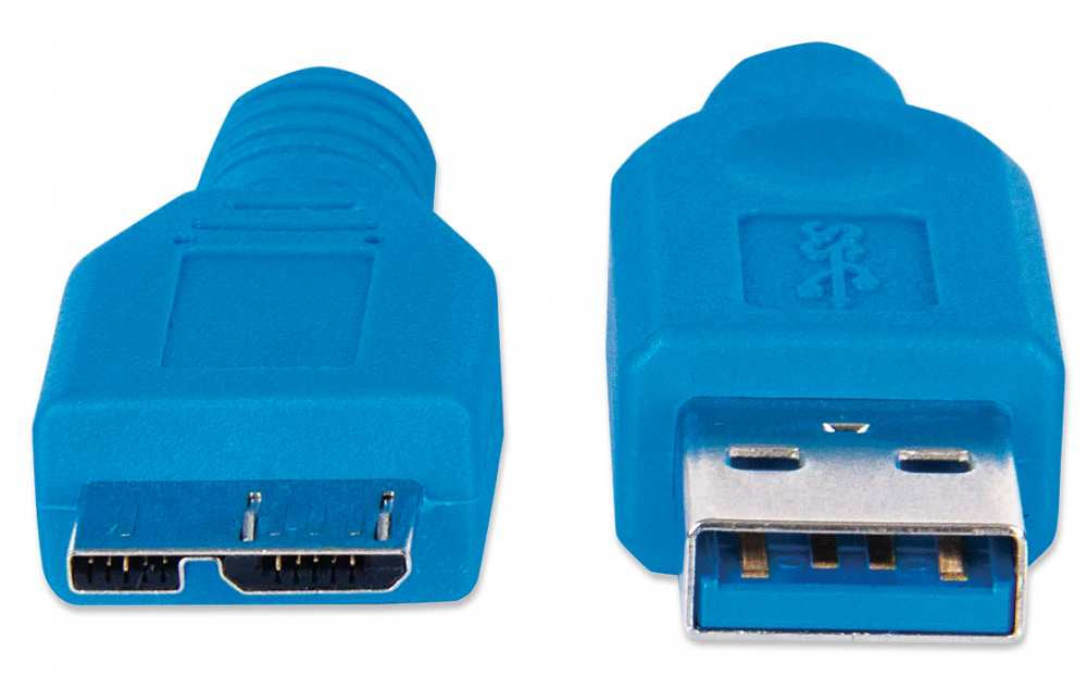 INTRACOM CABLE USB V3.0 A-MICRO B 1.0M CABL AZUL BL.