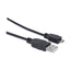 CABLE USB V2 A-MICRO B BOLSA CABL PVC 1.0M NEGRO.