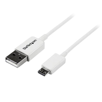 STARTECH CONSIG CABLE 1M MICRO USB B A USB A ADAP ADAPTADOR BLANCO TELEFONO .